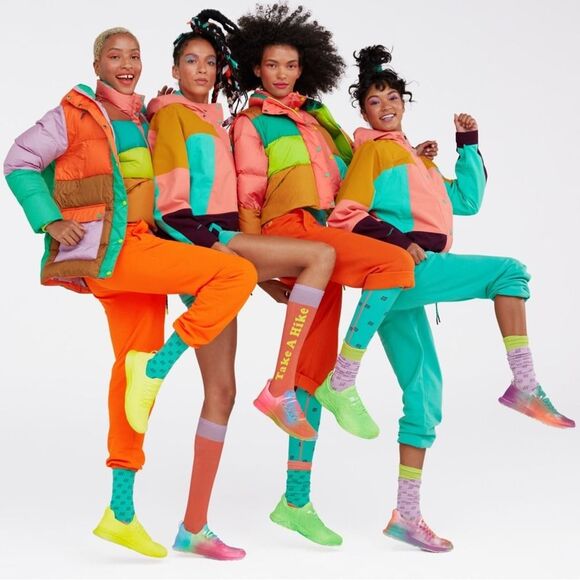 NWT Eddie Bauer x Karla Waterproof Colorblock Jacket, Pink/Orange, Size Small - Picture 3 of 10